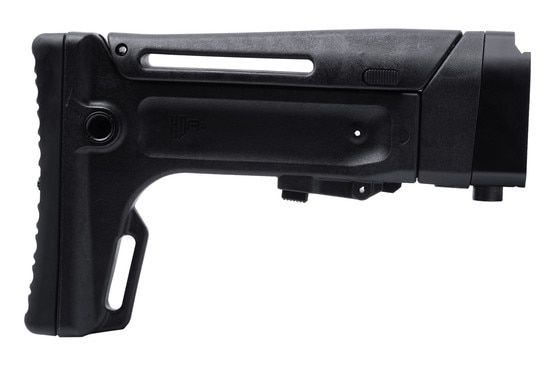 Picatinny compatible black polymer stock.